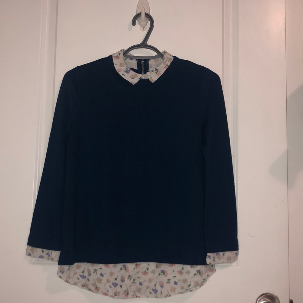 Blue collared sweater